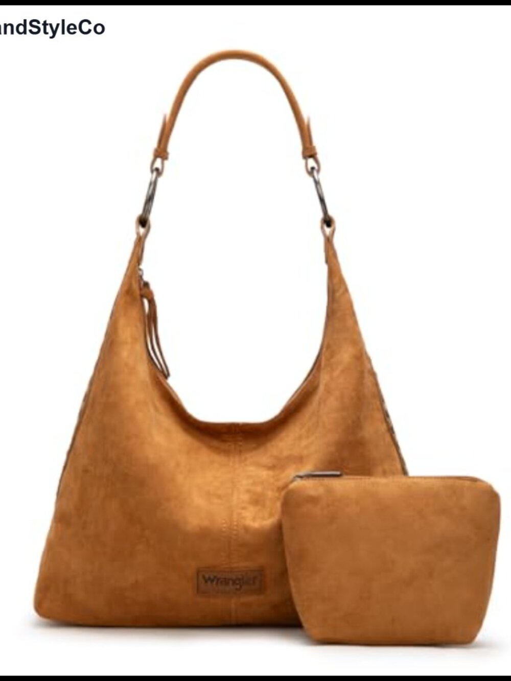 Suede Hobo Purse for Women Embossed Slouchy Shoulder Bag Set